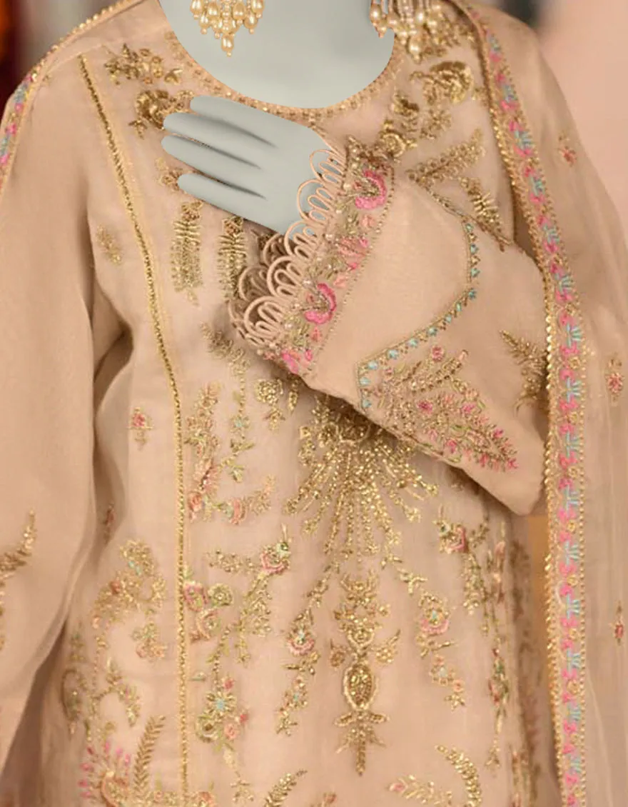 WHITE ORGANZA 3PC UNSTITCHED | JJLS-S-JFU-25-702 FB/FALAK-02 sold by Junaid Jamshed product image thumbnail 3