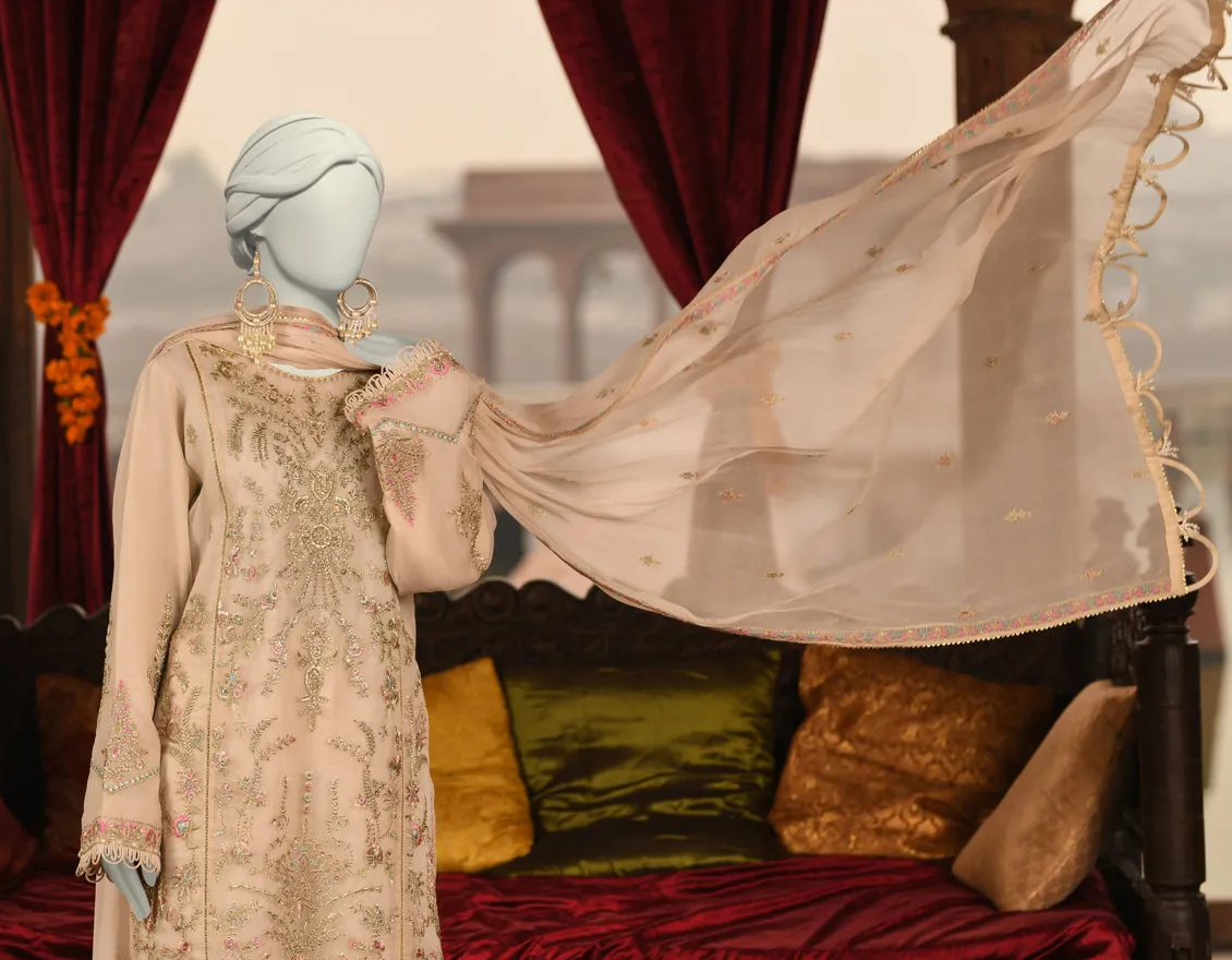 WHITE ORGANZA 3PC UNSTITCHED | JJLS-S-JFU-25-702 FB/FALAK-02 sold by Junaid Jamshed product image thumbnail 4