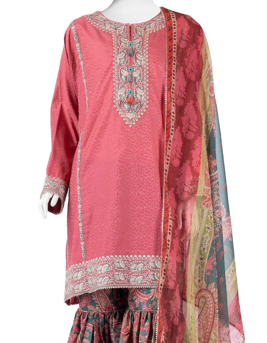 PINK DOBBY 3PC STITCHED | JLAWN-S-25-015/S KASHMIRI-03 sold by Junaid Jamshed product image thumbnail 2