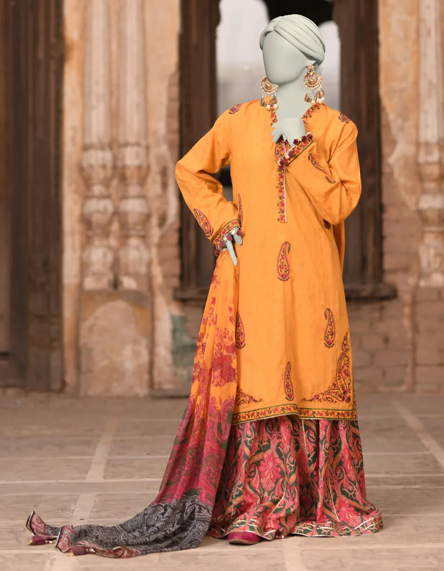 BROWN DOBBY 3PC STITCHED | JLAWN-S-25-017/S KASHMIRI-05 sold by Junaid Jamshed product image thumbnail 3