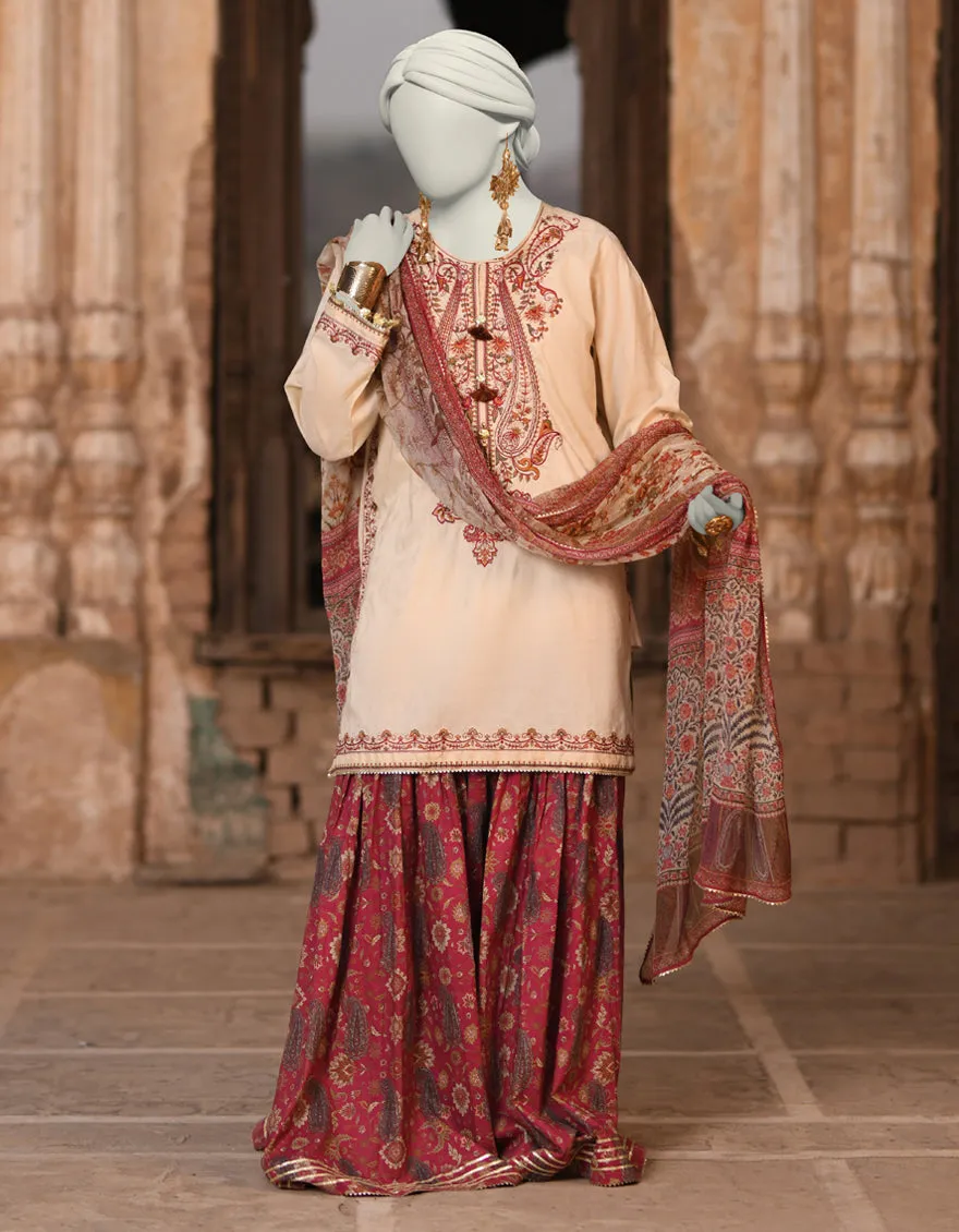 WHITE DOBBY 3PC STITCHED | JLAWN-S-25-018/S KASHMARI-06 sold by Junaid Jamshed