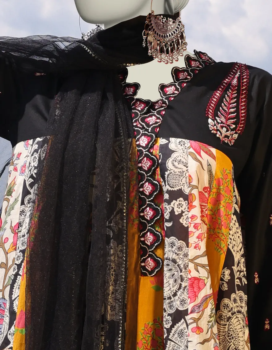 BLACK LAWN 3PC STITCHED | JLAWN-S-25-026/S ETHNIC BOGO-2 sold by Junaid Jamshed product image thumbnail 2