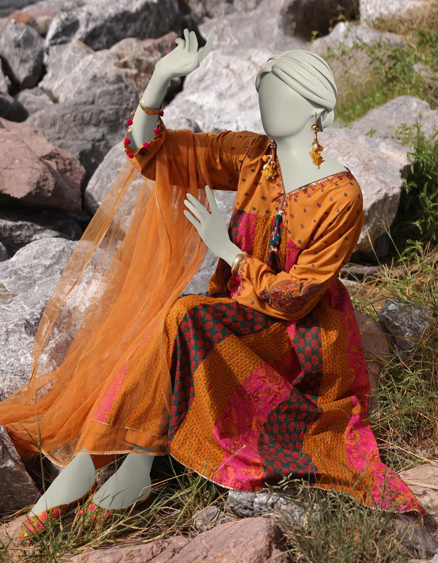 RED LAWN 3PC STITCHED | JLAWN-S-25-029/S ETHNIC BOGO-5 sold by Junaid Jamshed product image thumbnail 2