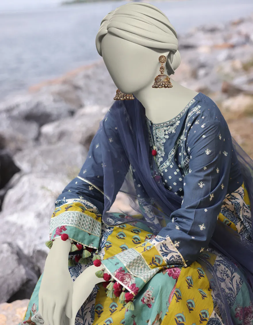 GREY LAWN 3PC STITCHED | JLAWN-S-25-030/S ETHNIC BOGO-6 sold by Junaid Jamshed product image thumbnail 2