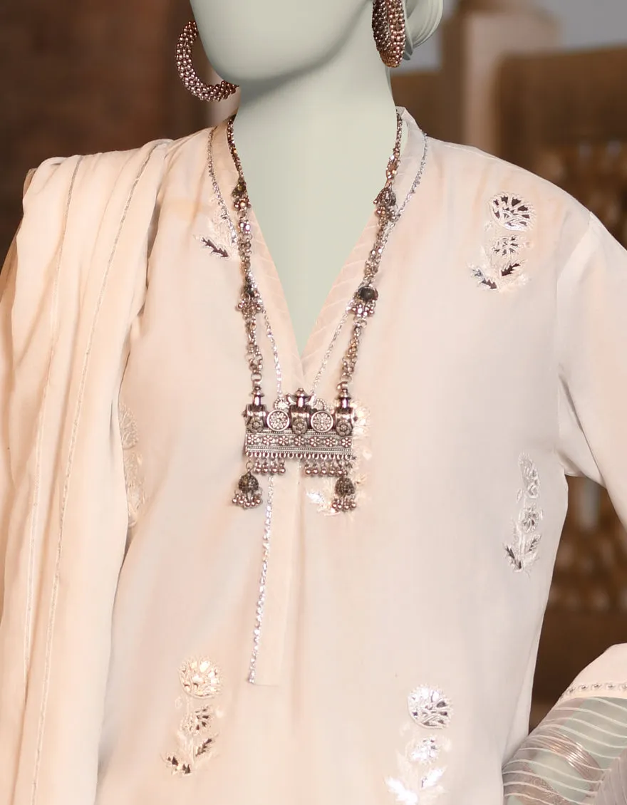 WHITE LAWN 3PC STITCHED | JLAWN-S-25-031/S CHAMPA PANI-1 sold by Junaid Jamshed product image thumbnail 4