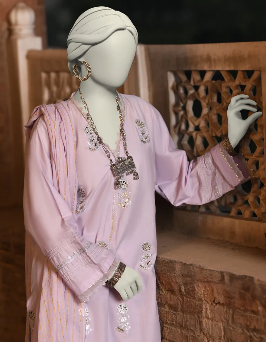 PURPLE LAWN 3PC STITCHED | JLAWN-S-25-033/S CHAMPA PANI-03 sold by Junaid Jamshed product image thumbnail 3