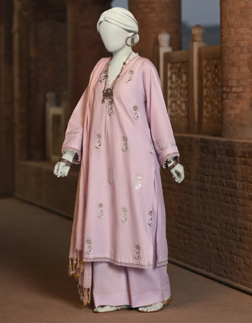 PURPLE LAWN 3PC STITCHED | JLAWN-S-25-033/S CHAMPA PANI-03 sold by Junaid Jamshed product image thumbnail 2