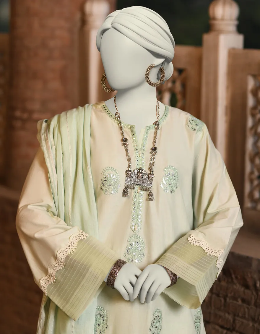 GREEN LAWN 3PC STITCHED | JLAWN-S-25-036/S CHAMPA PANI-6 sold by Junaid Jamshed product image thumbnail 2