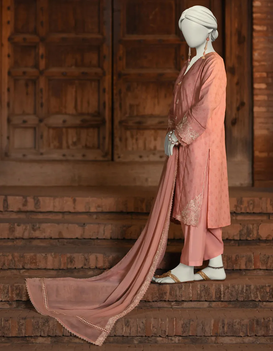 PINK DOBBY 3PC STITCHED | JLAWN-S-25-053/S CUT WORK-05 sold by Junaid Jamshed product image thumbnail 2