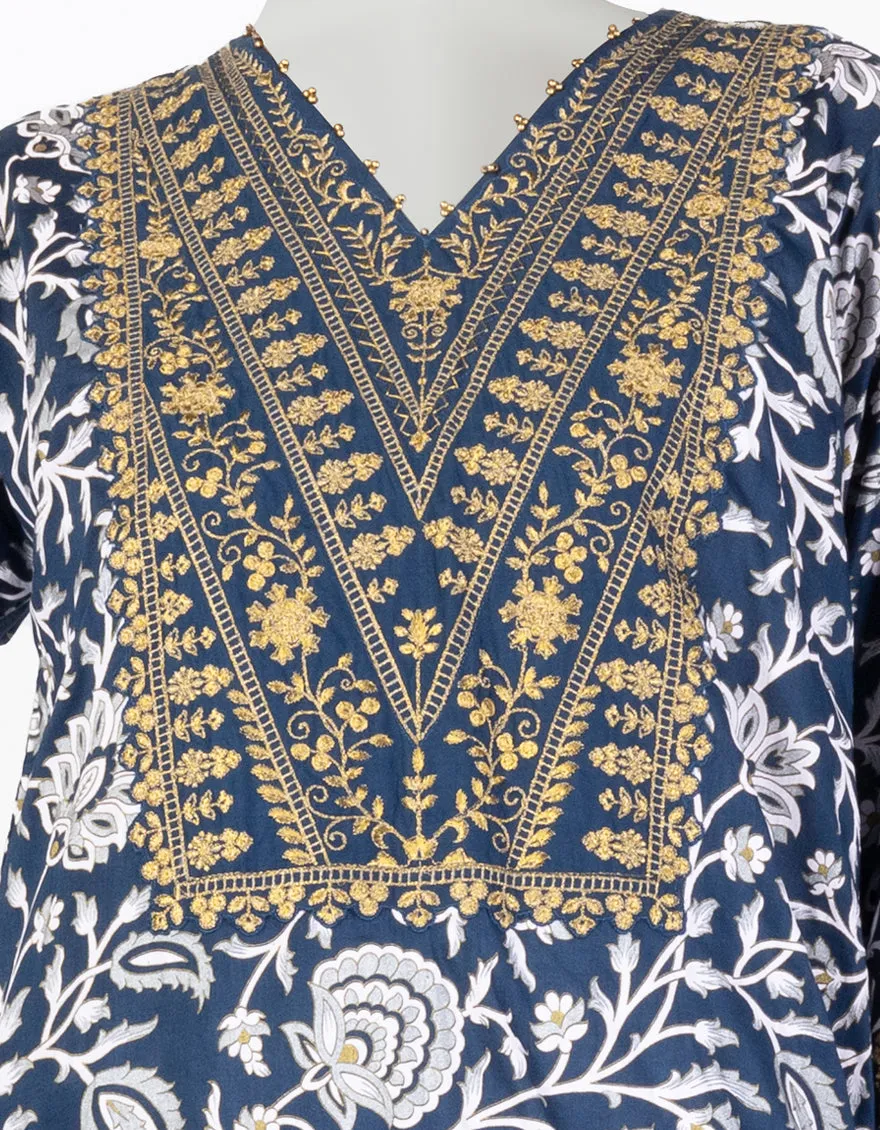 BLUE LAWN 3PC STITCHED | JLAWN-S-25-056/S ROYAL GARDEN-2 sold by Junaid Jamshed product image thumbnail 2
