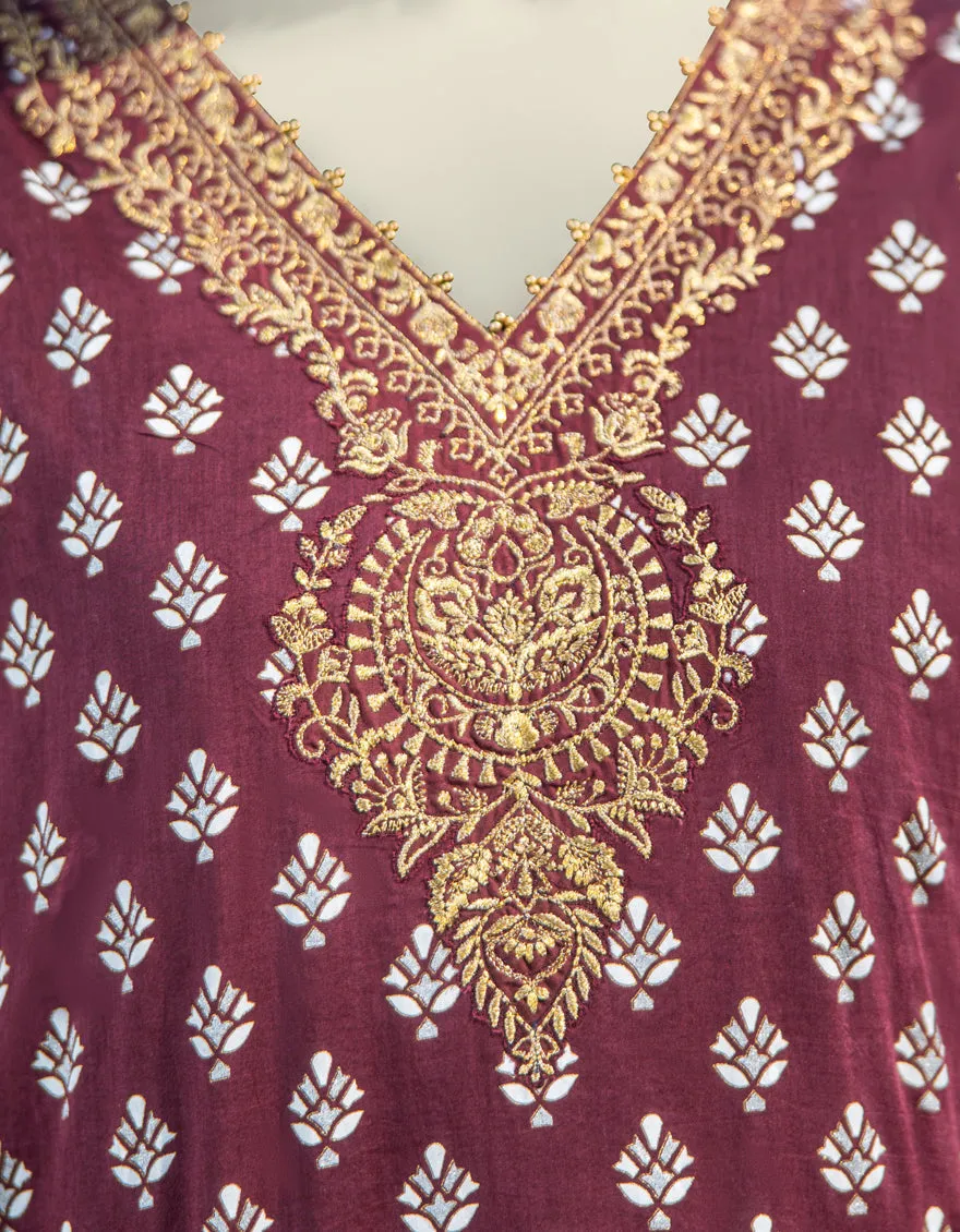 RED LAWN 3PC STITCHED | JLAWN-S-25-060/S ROYAL GARDEN-6 sold by Junaid Jamshed product image thumbnail 3