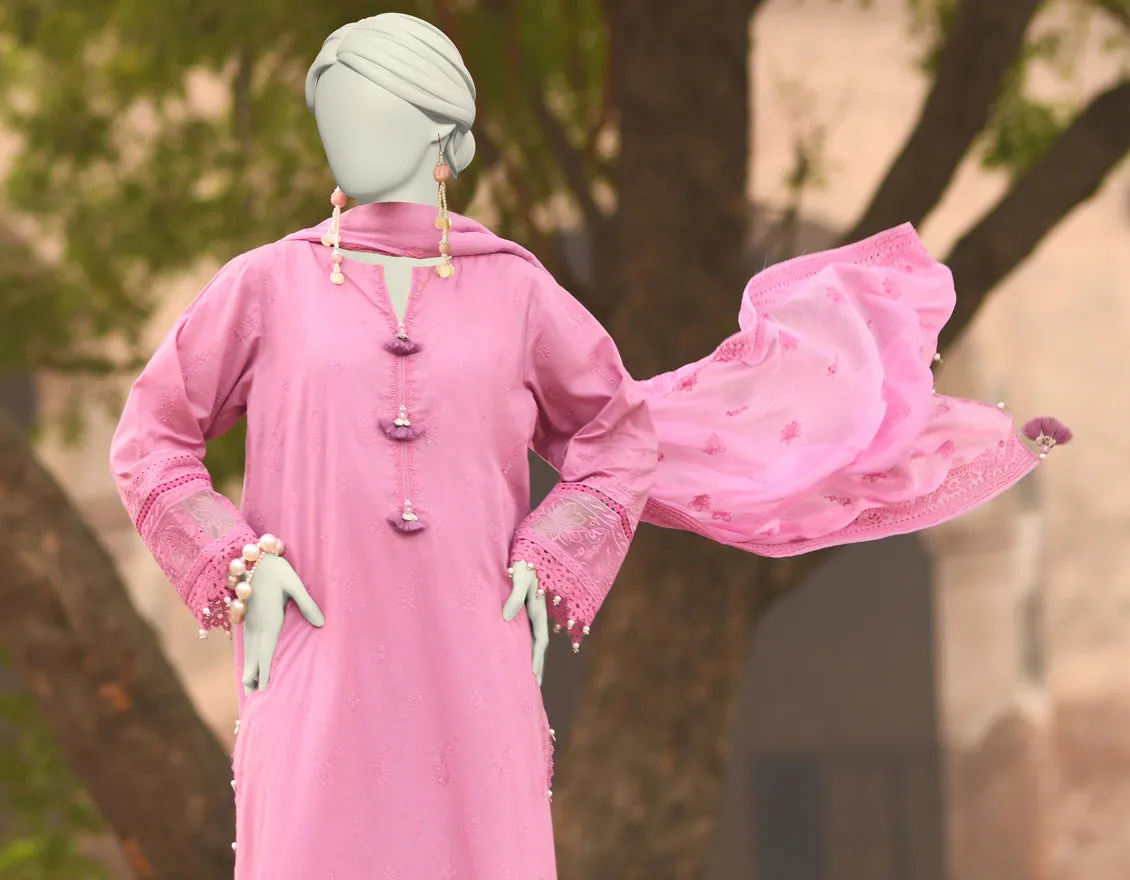 PINK CAMBRIC 3PC UNSTITCHED | JLAWN-S-25-3155 SCHIFLI-7 sold by Junaid Jamshed product image thumbnail 4