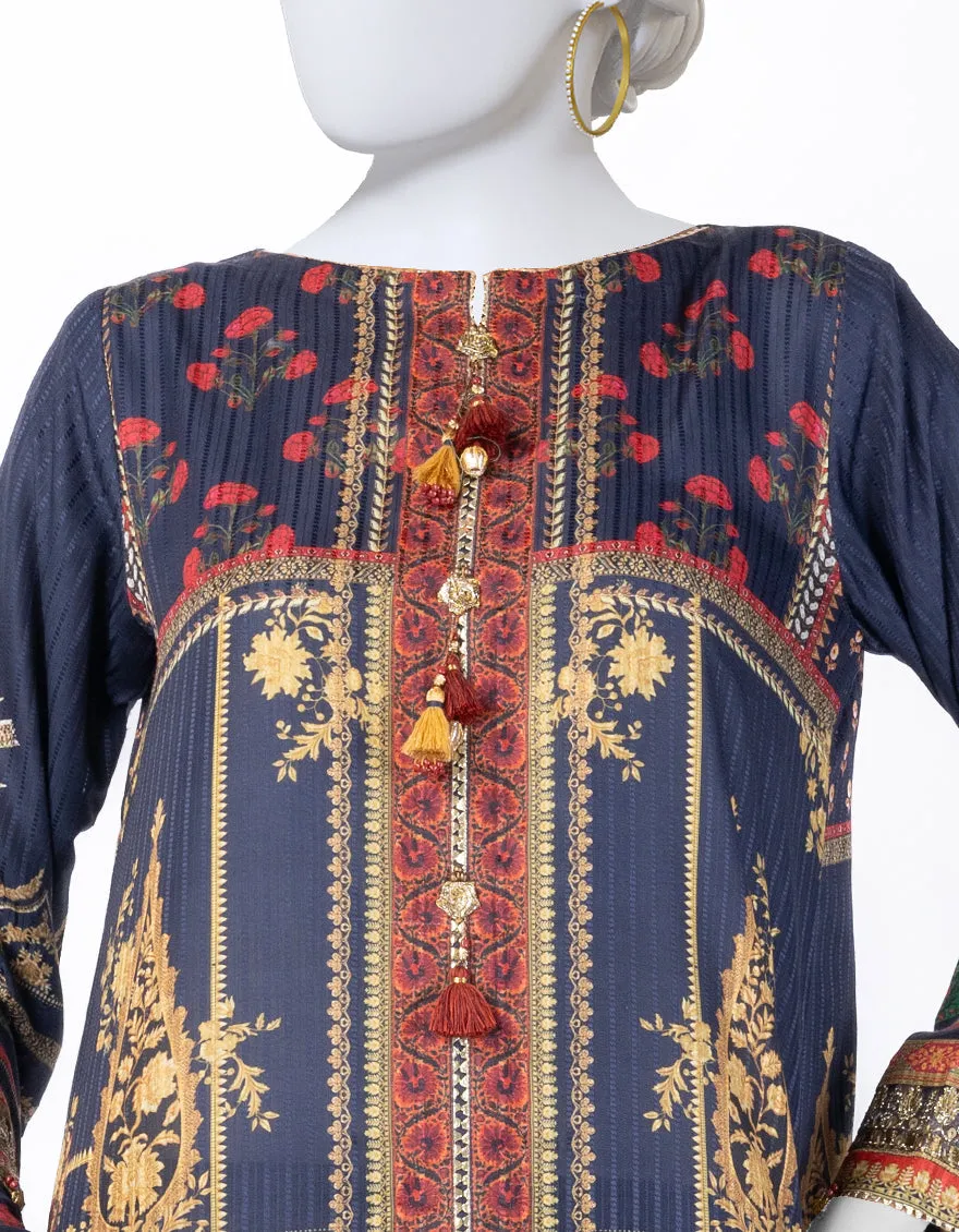BLUE DOBBY 3PC STITCHED | JLAWN-S-25-810/S ROYAL HERITAGE-2 sold by Junaid Jamshed product image thumbnail 2