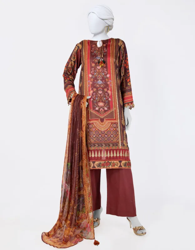 BROWN DOBBY 3PC STITCHED | JLAWN-S-25-811/S ROYAL HERITAGE-03 sold by Junaid Jamshed