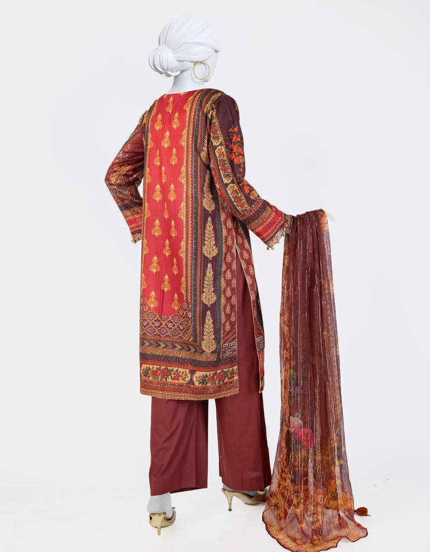 BROWN DOBBY 3PC STITCHED | JLAWN-S-25-811/S ROYAL HERITAGE-03 sold by Junaid Jamshed product image thumbnail 2