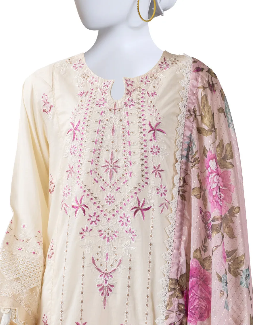 BROWN LAWN 3PC STITCHED | JLAWN-S-25-821/S LUXE-A-01 sold by Junaid Jamshed product image thumbnail 2