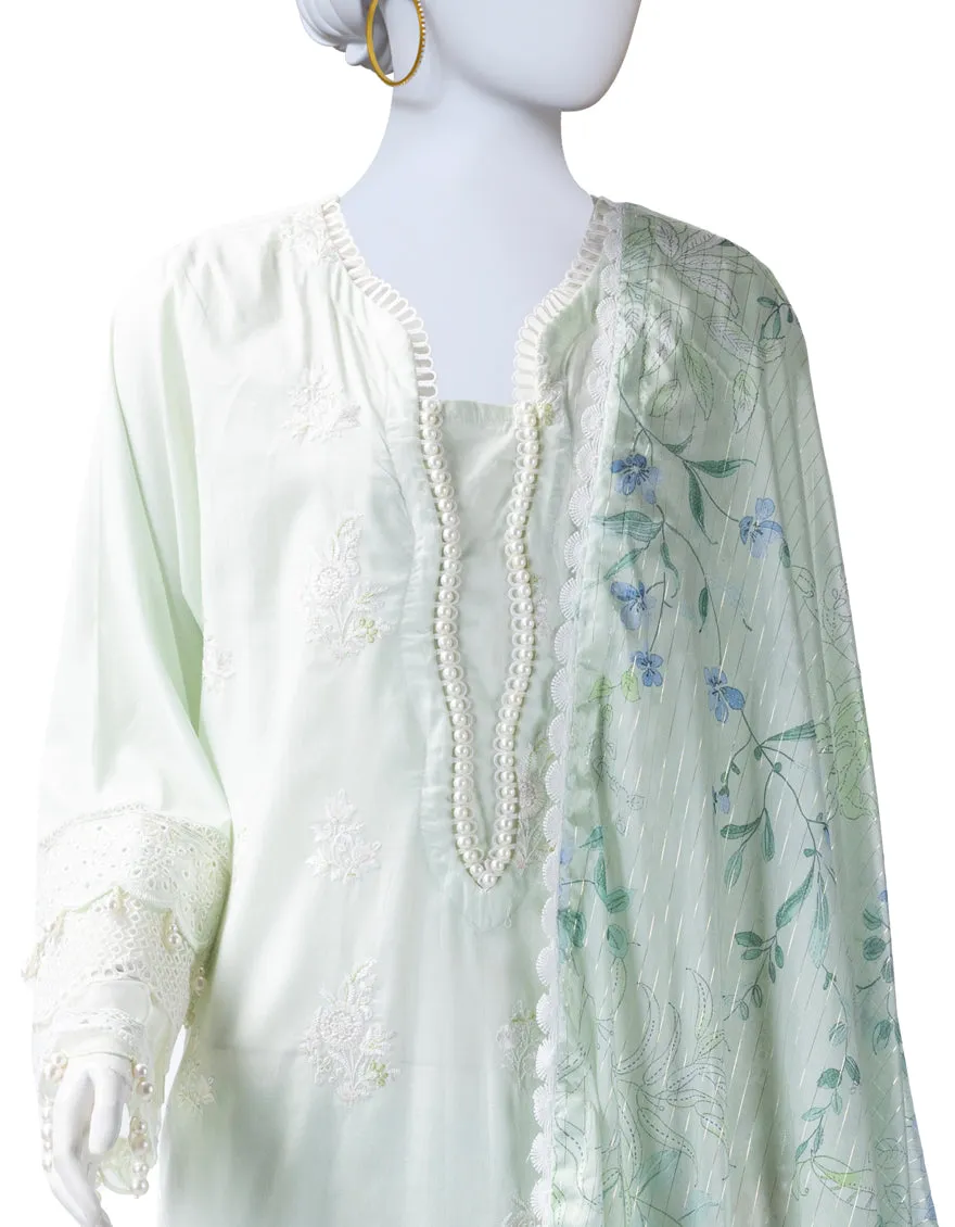 BLUE LAWN 3PC STITCHED | JLAWN-S-25-824/S LUXE-A-04 sold by Junaid Jamshed product image thumbnail 3