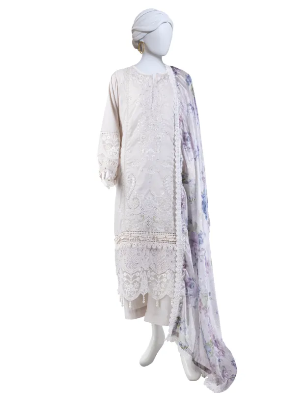 GREY LAWN 3PC STITCHED | JLAWN-S-25-826/S LUXE-A-06 sold by Junaid Jamshed