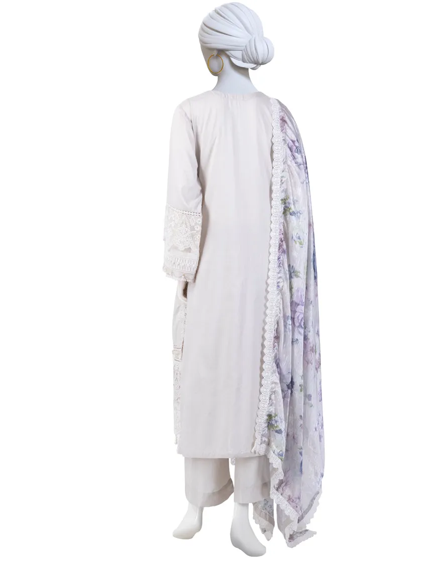 GREY LAWN 3PC STITCHED | JLAWN-S-25-826/S LUXE-A-06 sold by Junaid Jamshed product image thumbnail 2