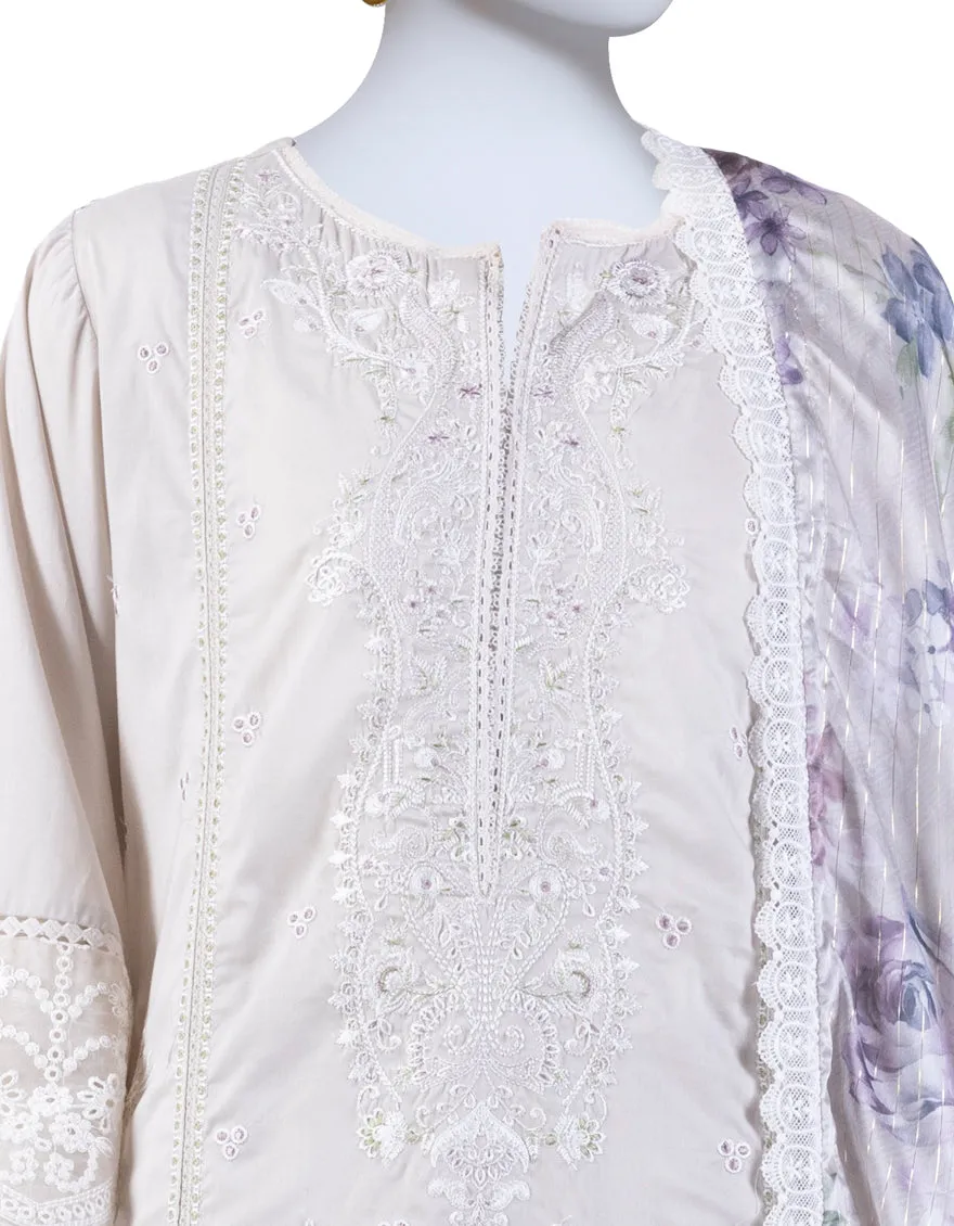 GREY LAWN 3PC STITCHED | JLAWN-S-25-826/S LUXE-A-06 sold by Junaid Jamshed product image thumbnail 3