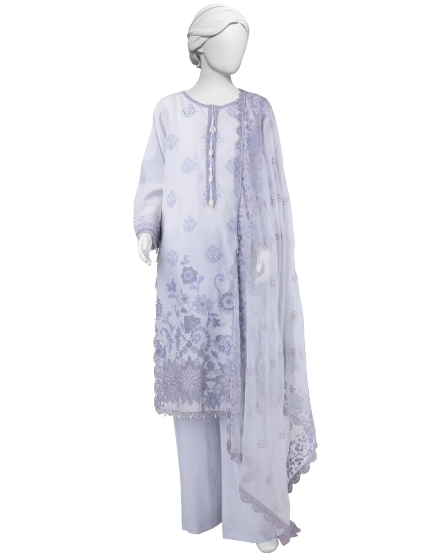 BLUE LAWN 3PC STITCHED | JLAWN-S-25-827/S LUXE-B-01 sold by Junaid Jamshed