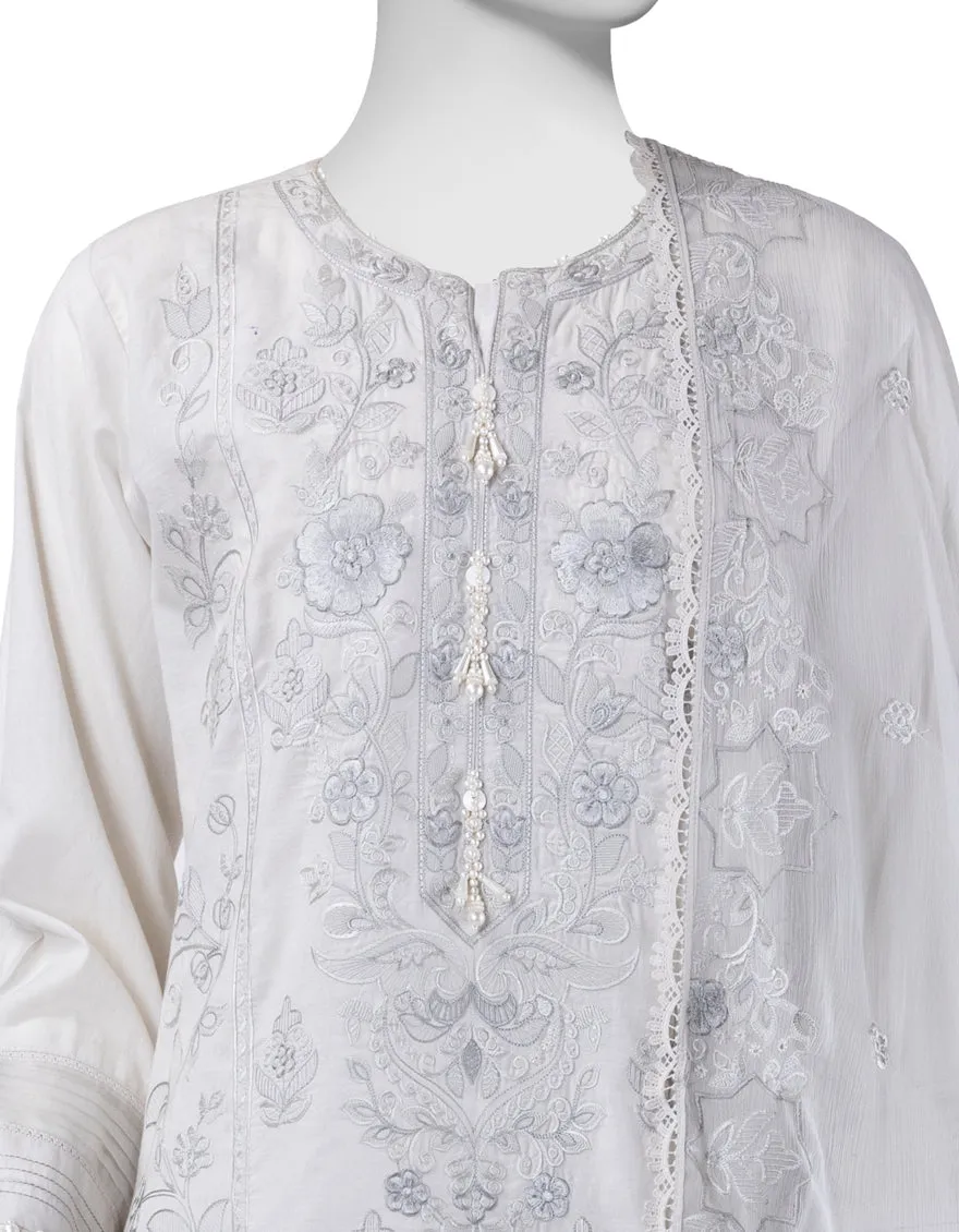 GREY LAWN 3PC STITCHED | JLAWN-S-25-828/S LUXE-B-02 sold by Junaid Jamshed product image thumbnail 3