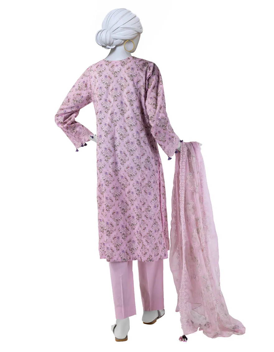 PINK LAWN 3PC STITCHED | JLAWN-S-25-841/S FLORIST-01 sold by Junaid Jamshed product image thumbnail 2
