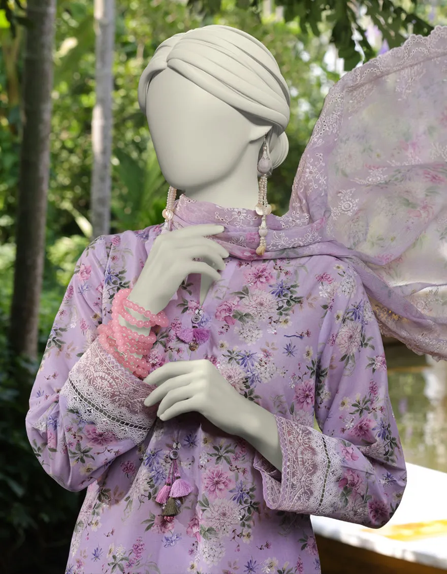 PURPLE LAWN 3PC UNSTITCHED | JLAWN-S-25-842 FLORIST-2 sold by Junaid Jamshed product image thumbnail 2