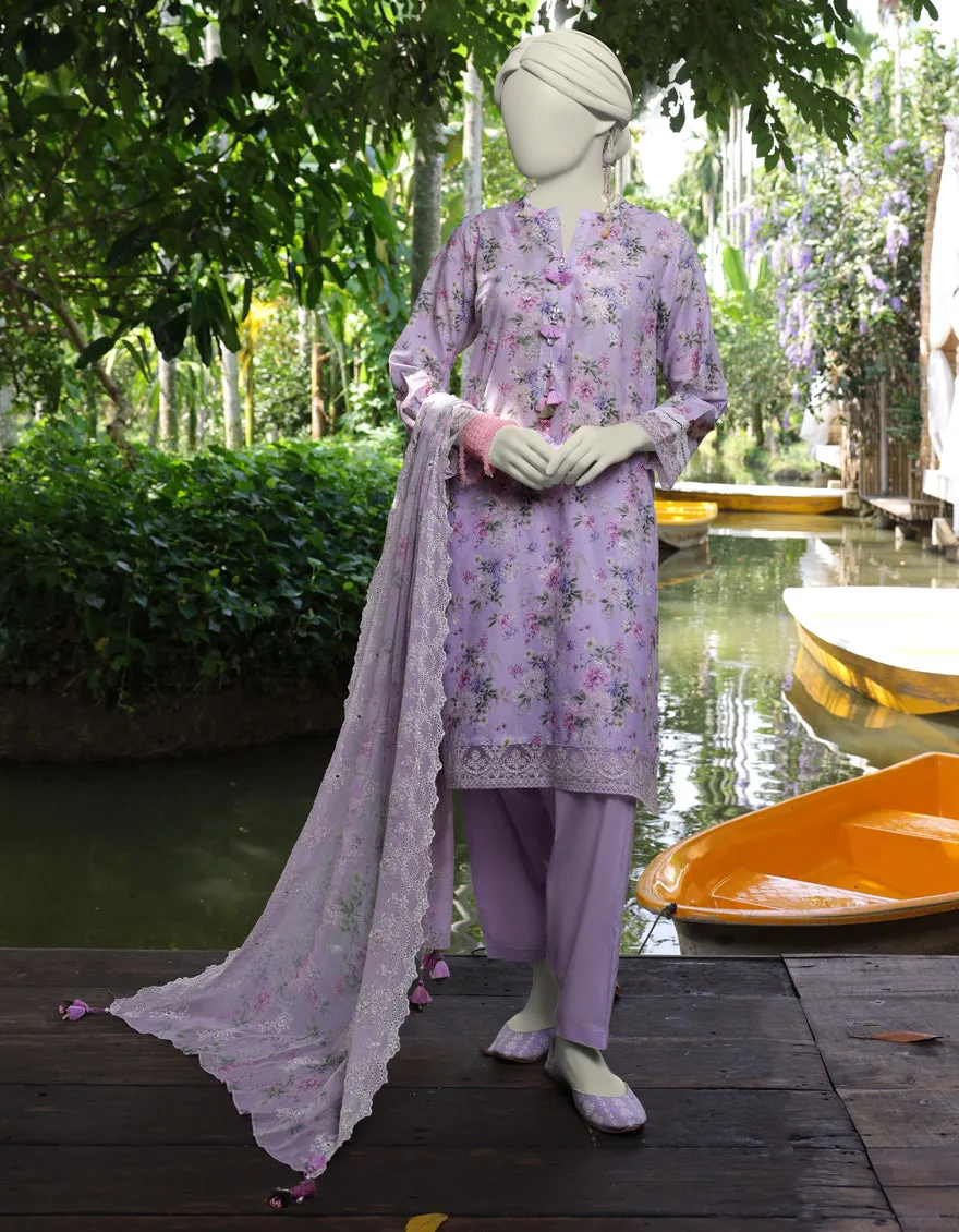 PURPLE LAWN 3PC UNSTITCHED | JLAWN-S-25-842 FLORIST-2 sold by Junaid Jamshed