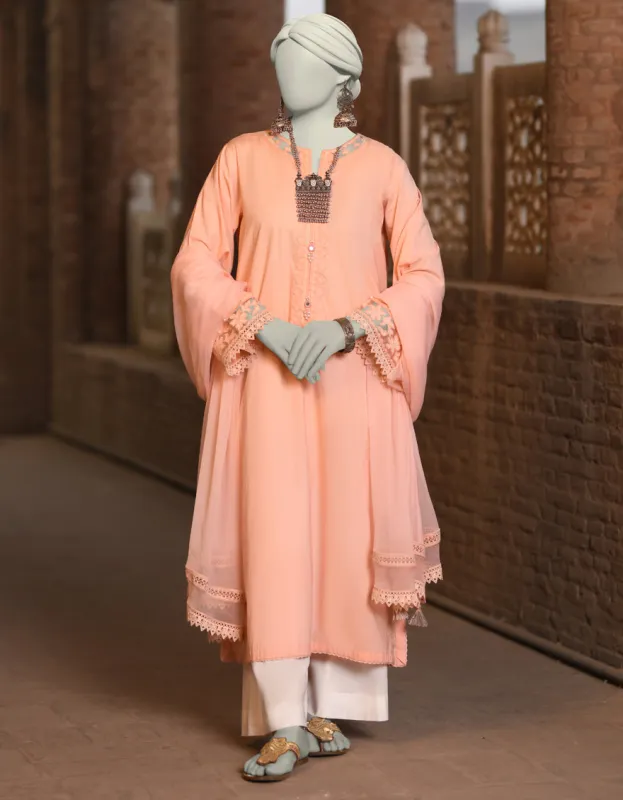 ORANGE DOBBY 2PC STITCHED | JLAWN-S-JDS-25-1005/S RALLI-01 sold by Junaid Jamshed
