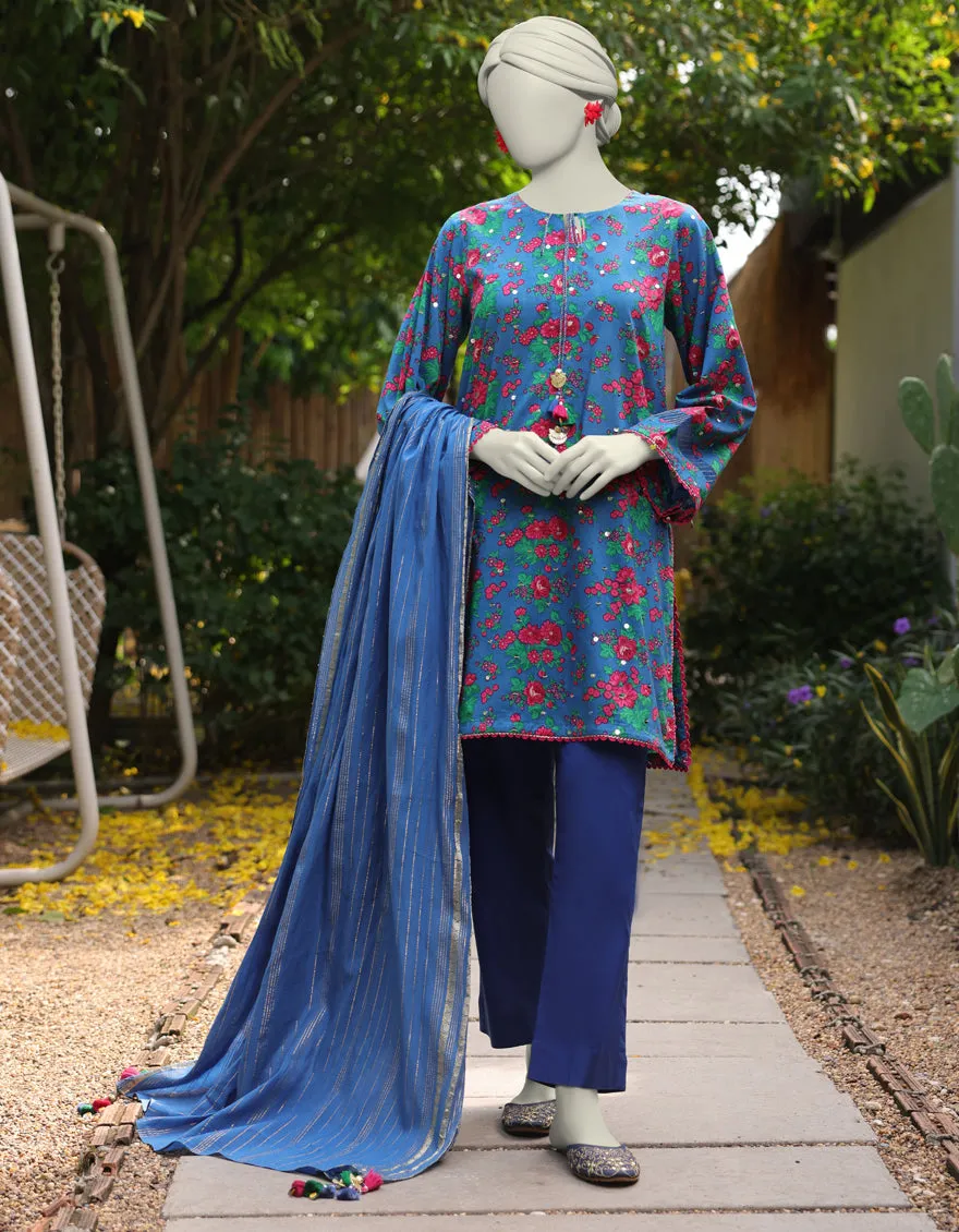 BLUE LAWN 2PC UNSTITCHED | JLAWN-S-JDS-25-1070 VIBRANT FLORAL-2 sold by Junaid Jamshed