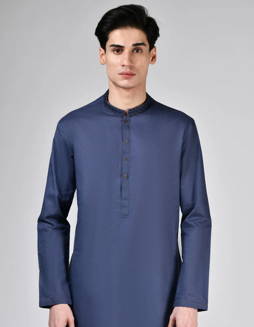 PURPLE COTTON KURTA | JTK-A-46523/S24/JJ9552-SF sold by Junaid Jamshed product image thumbnail 2