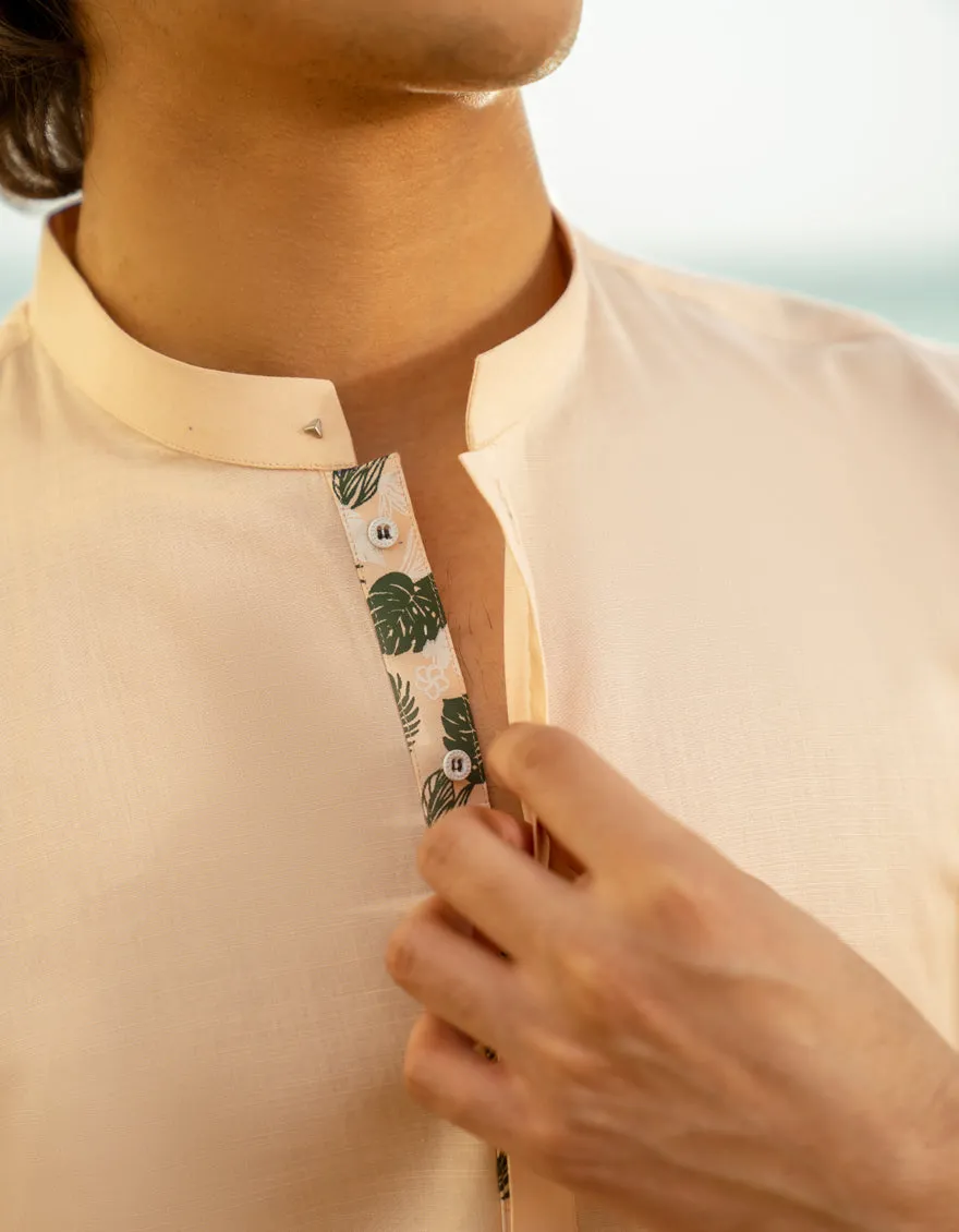 ORANGE COTTON KURTA | JTK-S-46541/S25/JJ9373-CL sold by Junaid Jamshed product image thumbnail 3