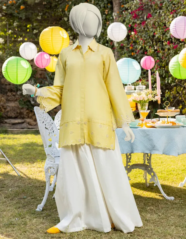 YELLOW LAWN KURTI | JYGK-S-JTS-25-4033 FB/PASTEL-03 sold by Junaid Jamshed