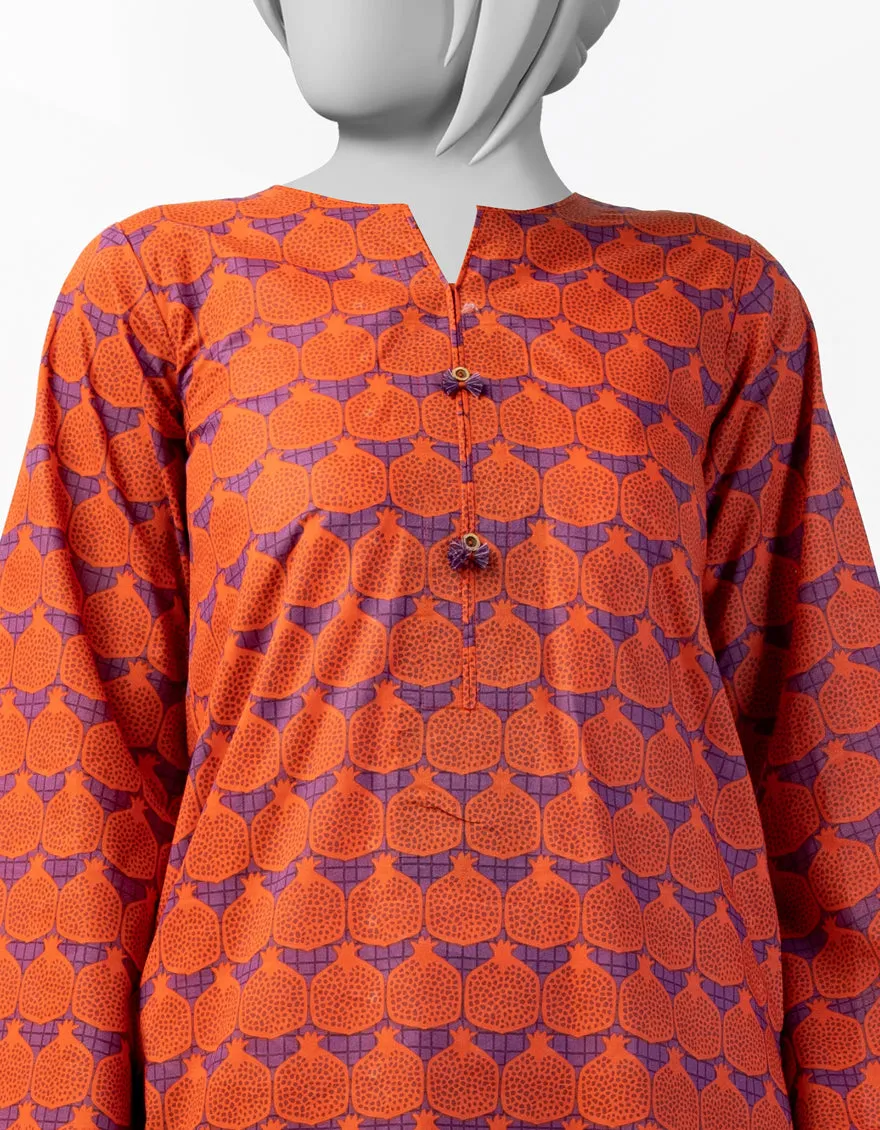 ORANGE LAWN KURTI | JYGK-S-JTS-25-4041 FB/ESSENTIAL-T-12 sold by Junaid Jamshed product image thumbnail 2