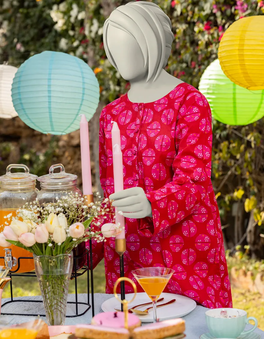 RED LAWN KURTI | JYGK-JTS-CD-05-4002 sold by Junaid Jamshed product image thumbnail 2