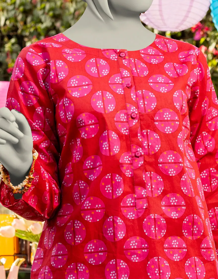 RED LAWN KURTI | JYGK-JTS-CD-05-4002 sold by Junaid Jamshed product image thumbnail 3