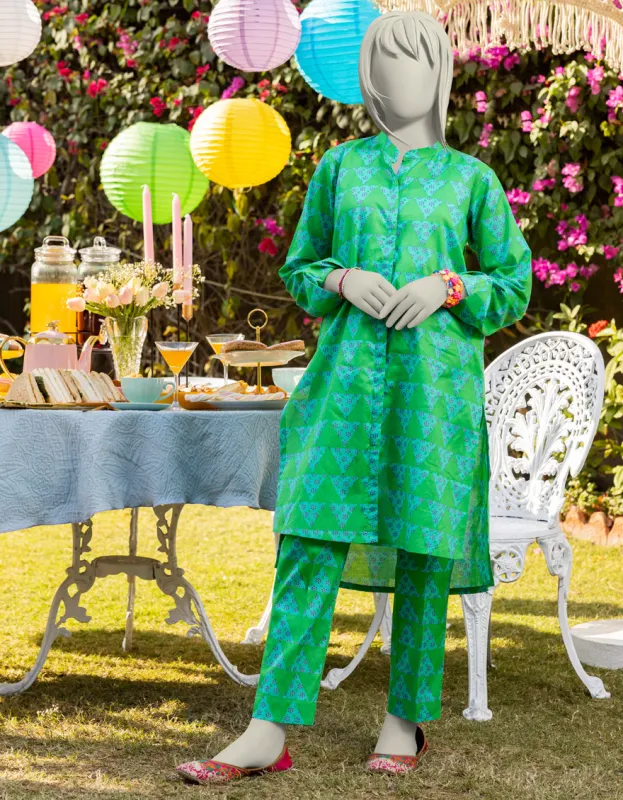 GREEN LAWN KURTI | JYGK-JTS-CD-05-4005 sold by Junaid Jamshed