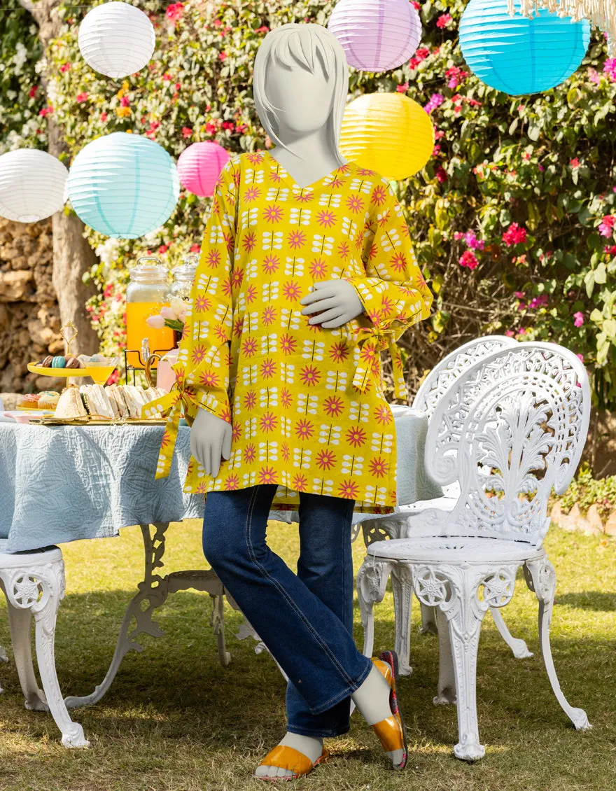 YELLOW LAWN KURTI | JYGK-JTS-CD-05-4007 sold by Junaid Jamshed