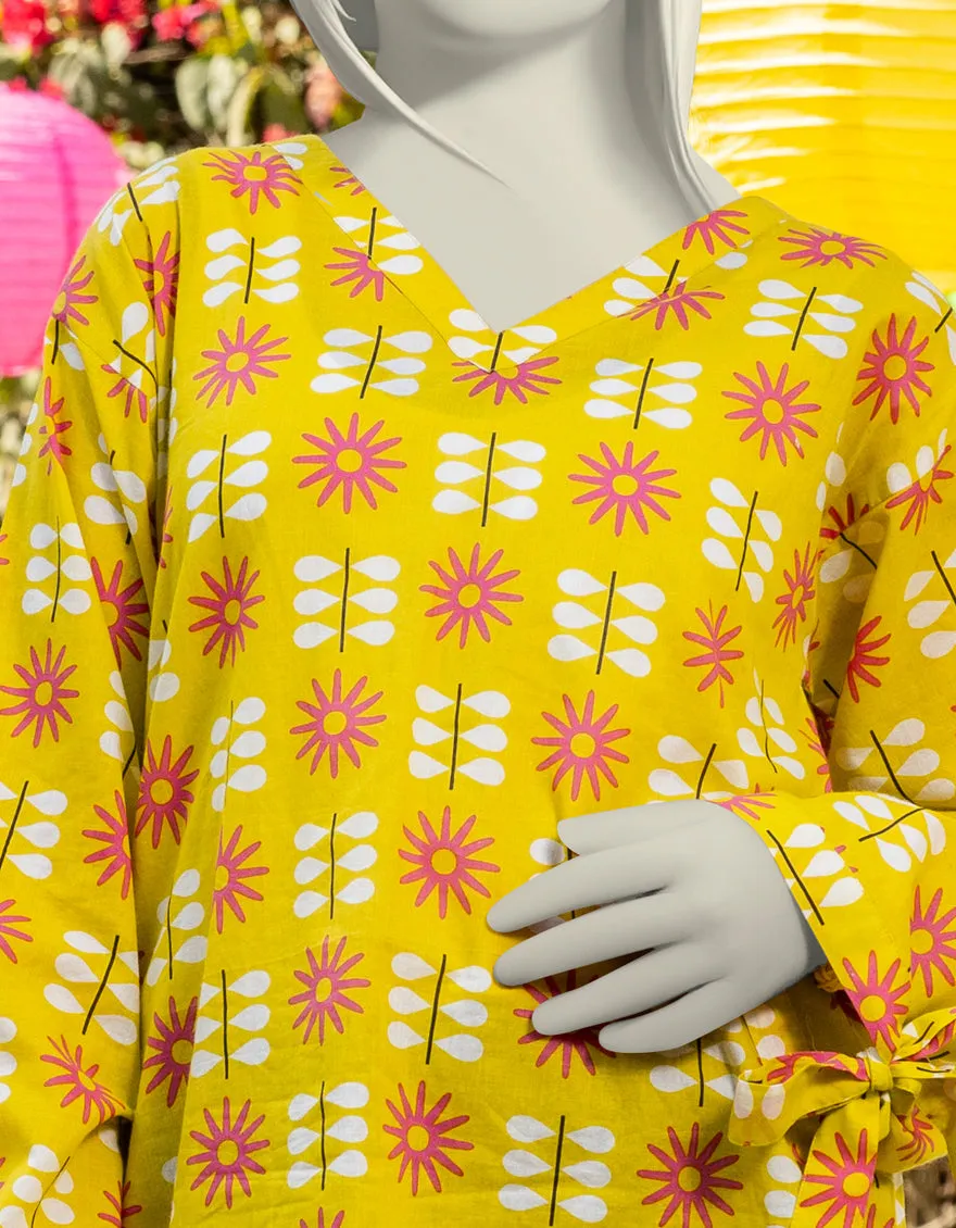 YELLOW LAWN KURTI | JYGK-JTS-CD-05-4007 sold by Junaid Jamshed product image thumbnail 3