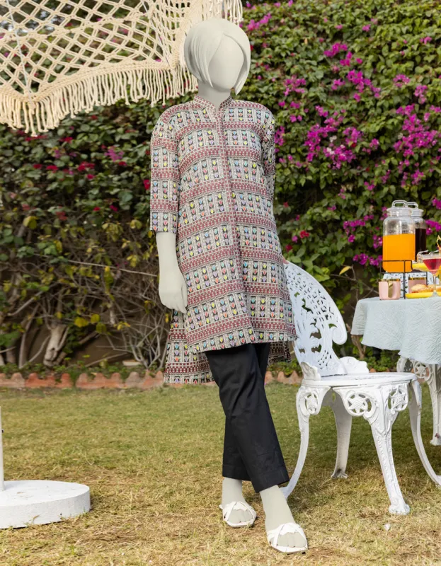 MULTICOLOR LAWN KURTI | JYGK-JTS-CD-05-4010 sold by Junaid Jamshed