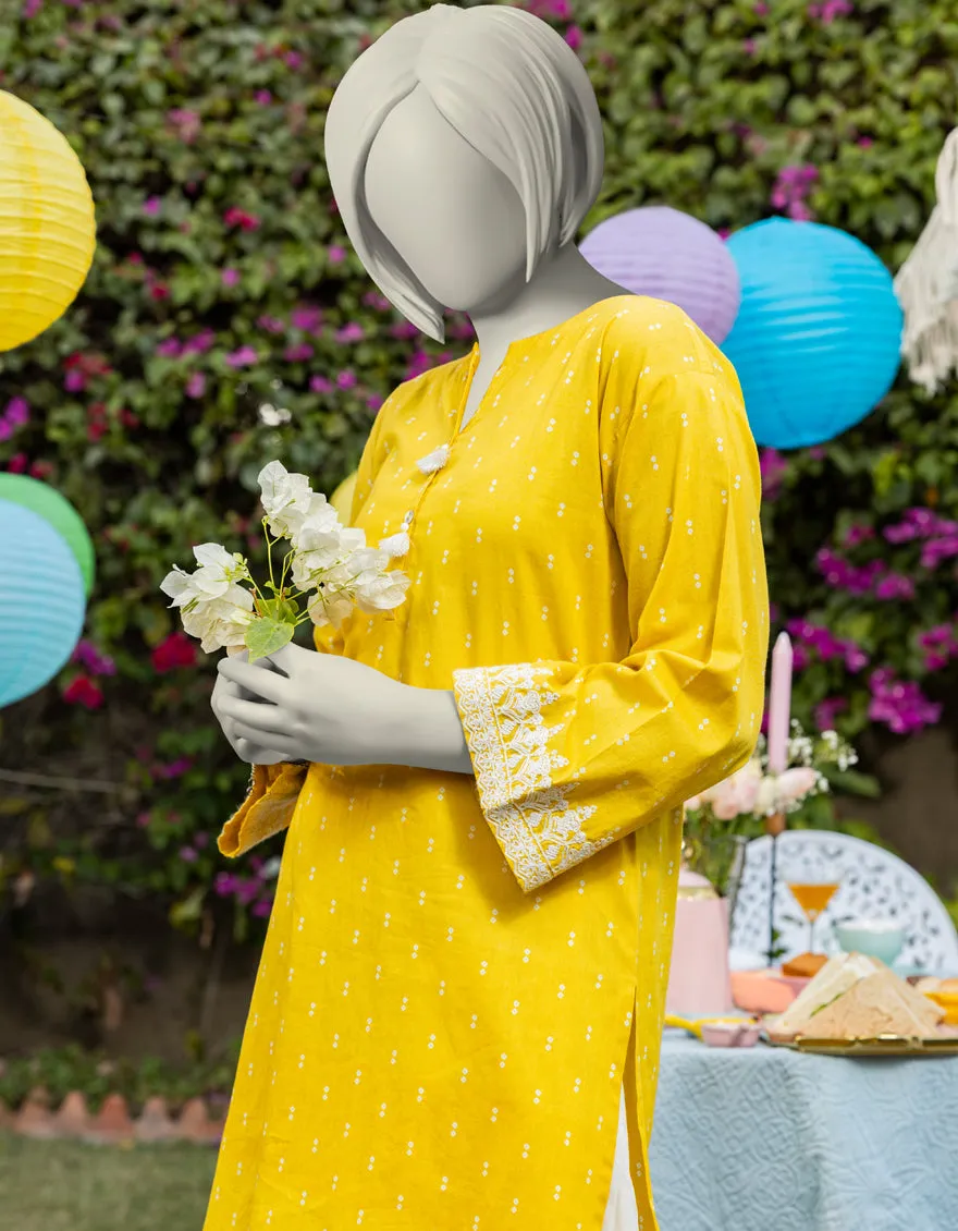 YELLOW LAWN KURTI | JYGK-JTS-CD-05-4020 sold by Junaid Jamshed product image thumbnail 2