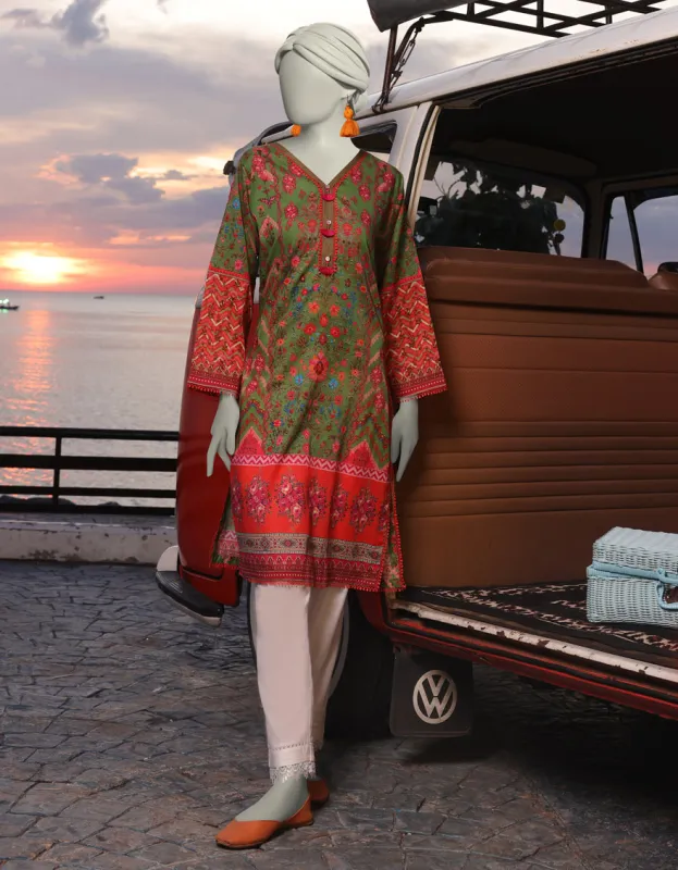GREEN LAWN KURTI | JJLK-JSS-CD-05-325 sold by Junaid Jamshed