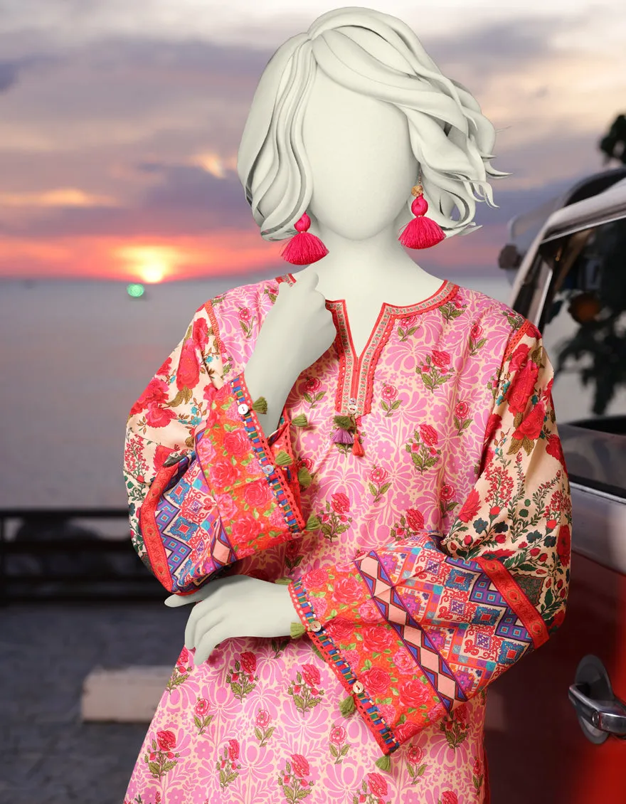 PINK LAWN KURTI | JJLK-JSS-CD-05-326 sold by Junaid Jamshed product image thumbnail 2