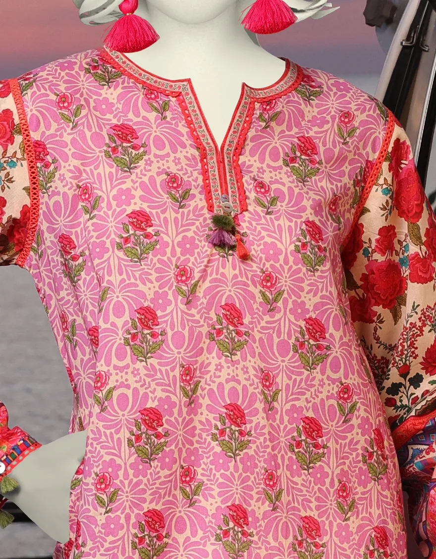 PINK LAWN KURTI | JJLK-JSS-CD-05-326 sold by Junaid Jamshed product image thumbnail 3