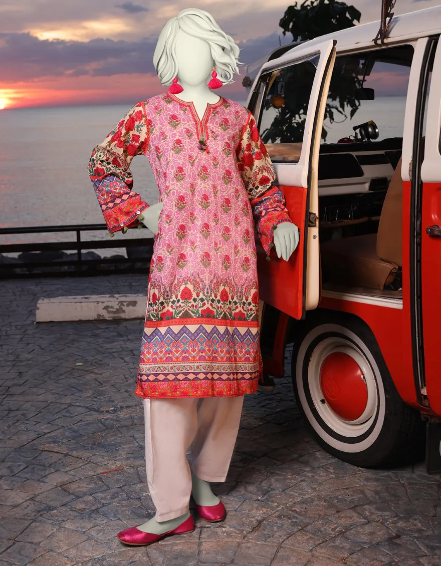 PINK LAWN KURTI | JJLK-JSS-CD-05-326 sold by Junaid Jamshed