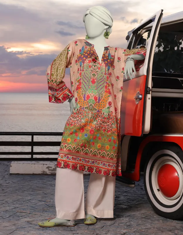 GREEN DIGITAL KURTI | JJLK-JSS-CD-05-328 sold by Junaid Jamshed