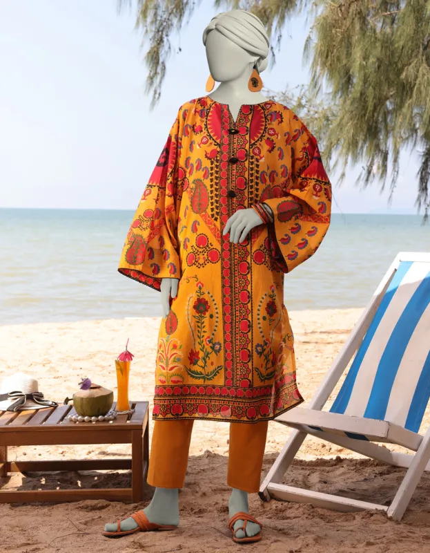 YELLOW DIGITAL KURTI | JJLK-JSS-CD-05-330 sold by Junaid Jamshed