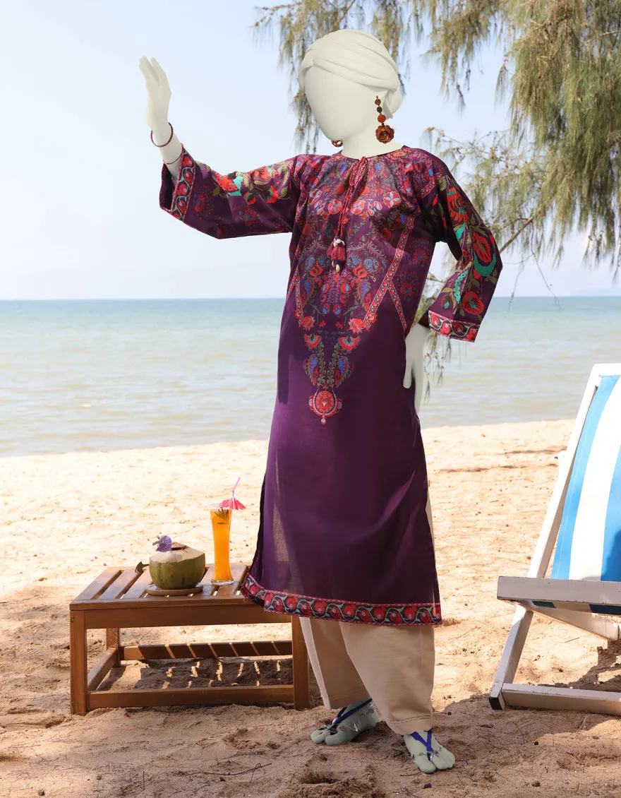 PURPLE DIGITAL KURTI | JJLK-JSS-CD-05-332 sold by Junaid Jamshed