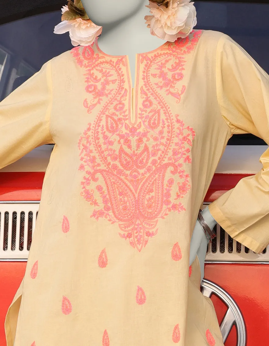 YELLOW LAWN KURTI | JJLK-JSS-CD-05-349 sold by Junaid Jamshed product image thumbnail 2